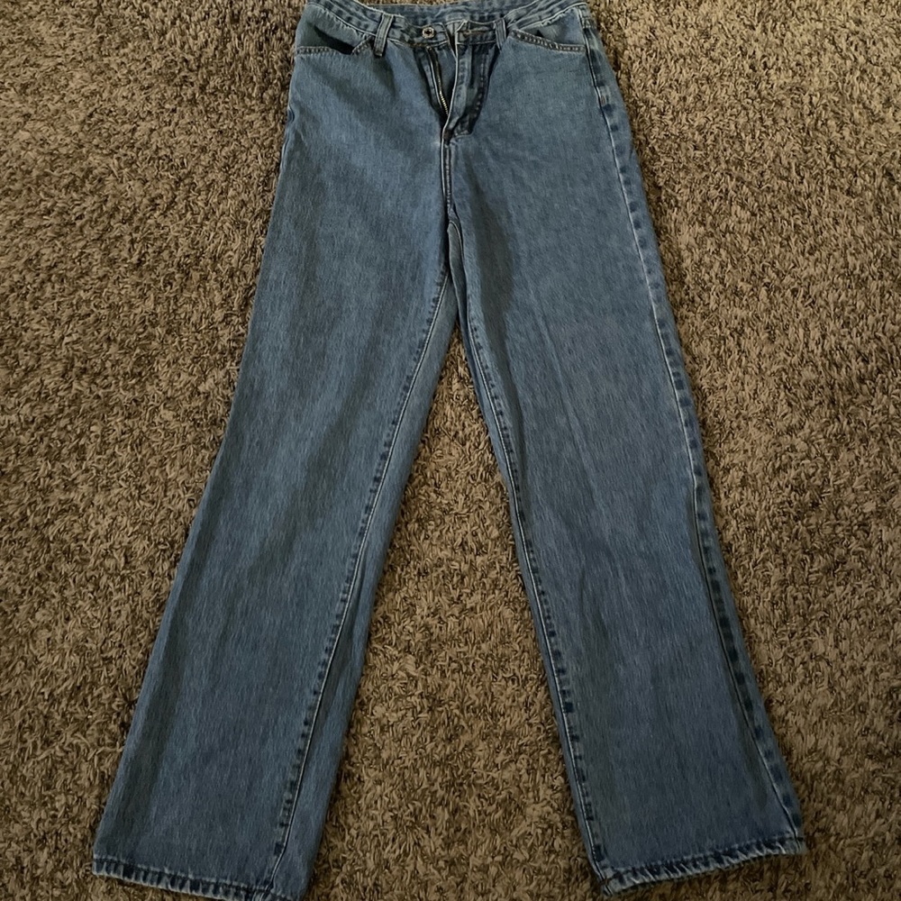 Medium washed wide legged jeans, looking to sell these asap!
